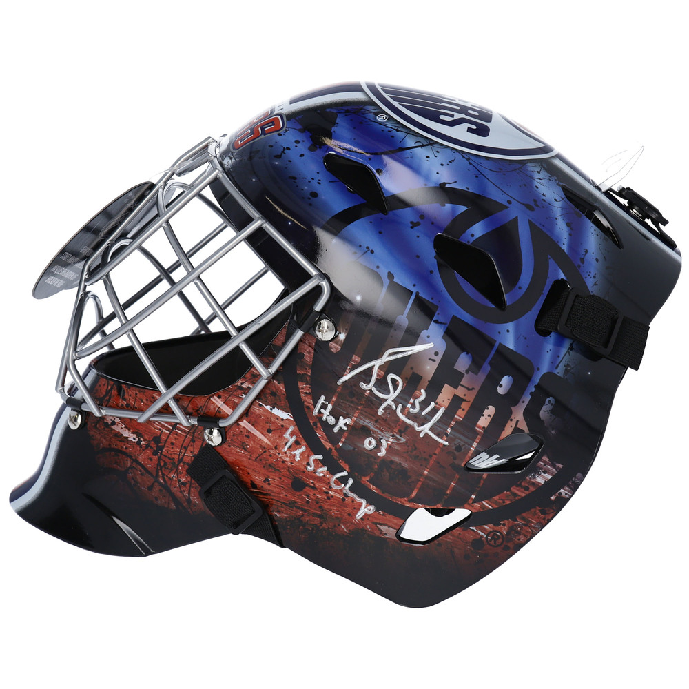 Grant Fuhr Edmonton Oilers Autographed Replica Goalie Mask with Multiple Inscriptions - NHL Auctions Exclusive