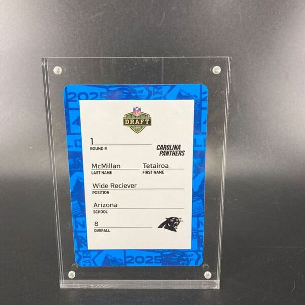 NFL - Panthers Tetairoa McMillan Special Edition 2025 Draft Card 1 of 2