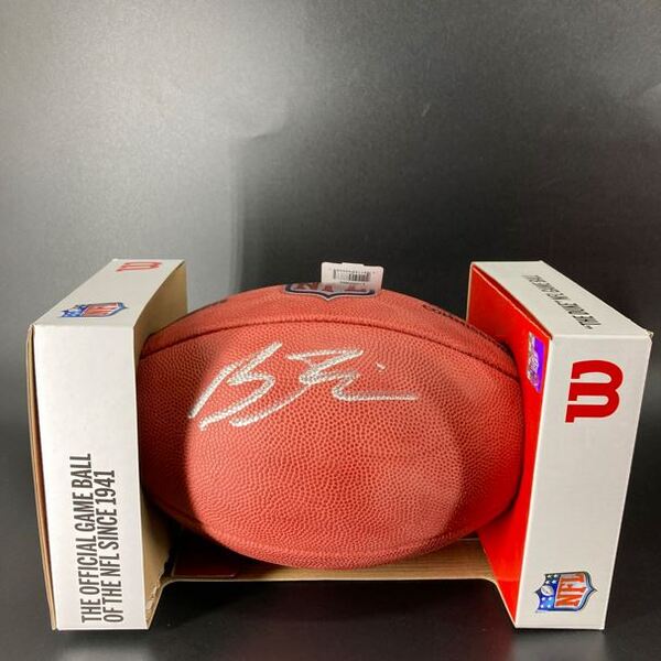 NFL - Chargers Brenden Rice Signed Authentic Football