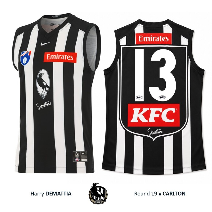 Photo of Harry DeMattia #13 Collingwood 2026 Retro Guernsey Guernsey