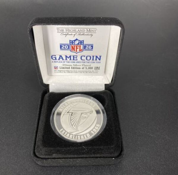 Falcons Silver Plated Flip Coin 