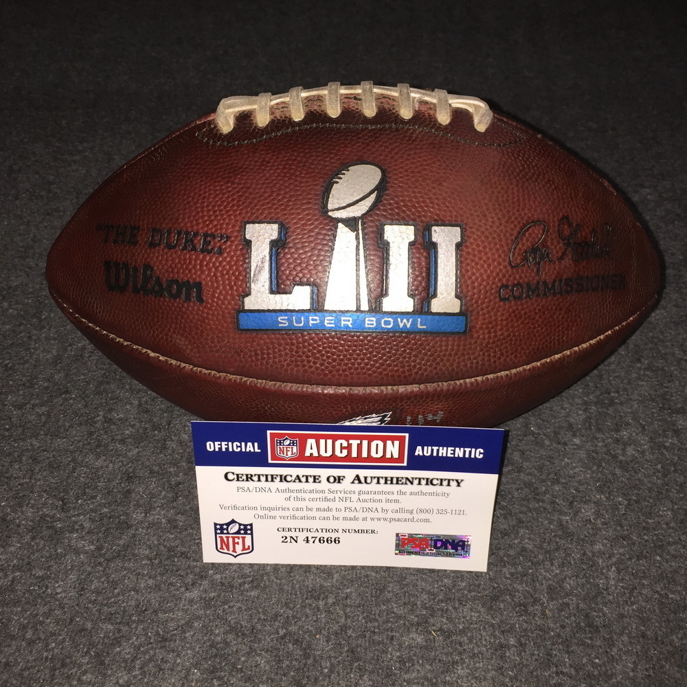 nick foles autographed football