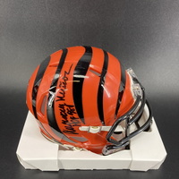 HOF - Bengals Anthony Munoz Signed Mini Helmet with HOF 98 Inscription