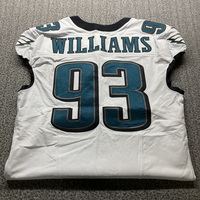 Sao Paulo Game - Eagles Milton Williams Game Worn Jersey 9/6/2024 Size 4...