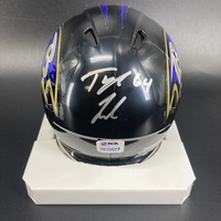 NFL - Ravens Tyler Linderbaum Signed Mini Helmet