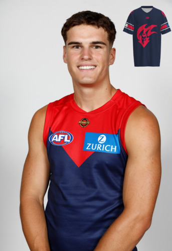 Photo of Melbourne Demons Gather Round Gridiron Top - Riley Onley #40