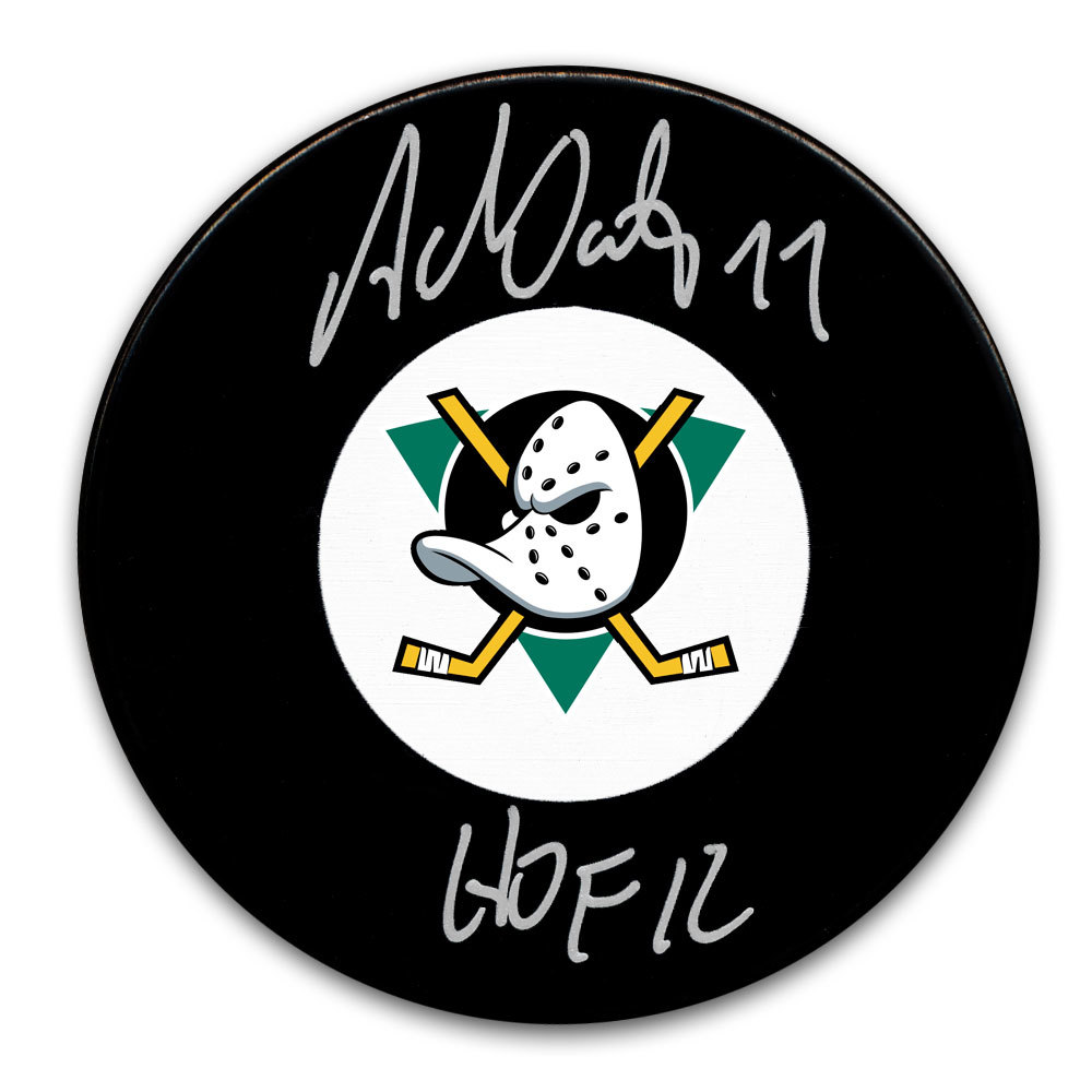 Adam Oates Anaheim Ducks HOF Autographed Puck