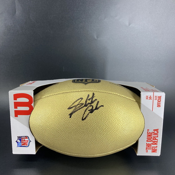 NFL - Seahawks Sundiata Anderson Signed Gold Composite Football