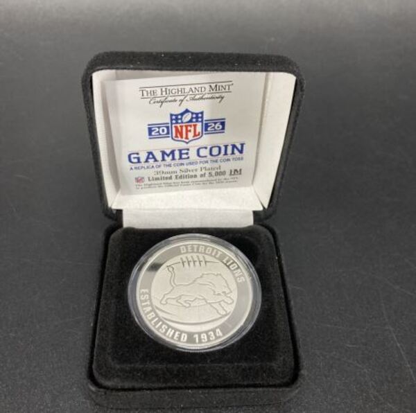 Lions Silver Plated Flip Coin