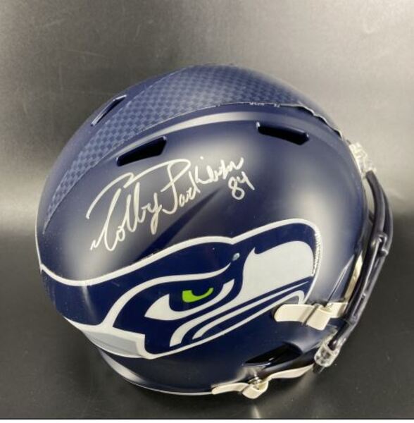 Seahawks - Colby Parkinson Signed Replica Speed Helmet (Not Authenticated)
