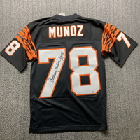 HOF - Bengals Anthony Munoz Signed Mitchell and Ness Jersey with HOF 98 ...