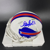 HOF - Bills Andre Reed Signed Mini Helmet with HOF 14 Inscription