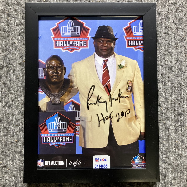 HOF - Saints Rickey Jackson NFL Auction Exclusive Signed 5x7 Framed Phot...