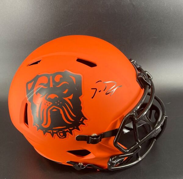 NFL - Browns Shedeur Sanders Signed Rave Replica Speed Helmet