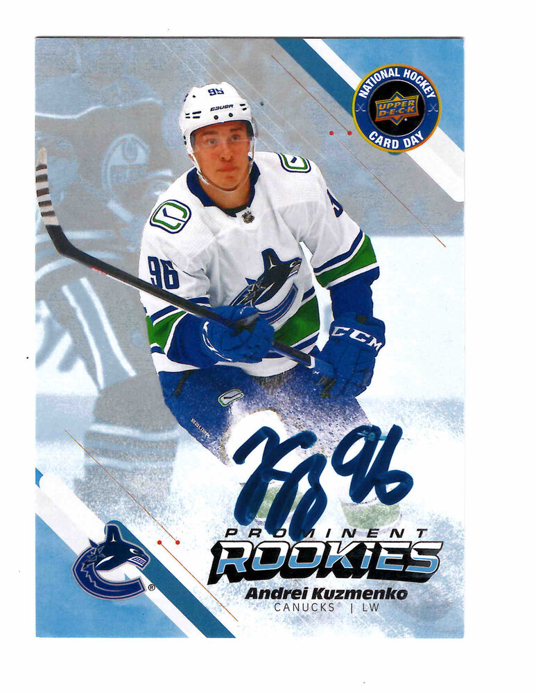 Andrei Kuzmenko Autographed Prominent Rookies NHCD-7 2023 Hockey Card
