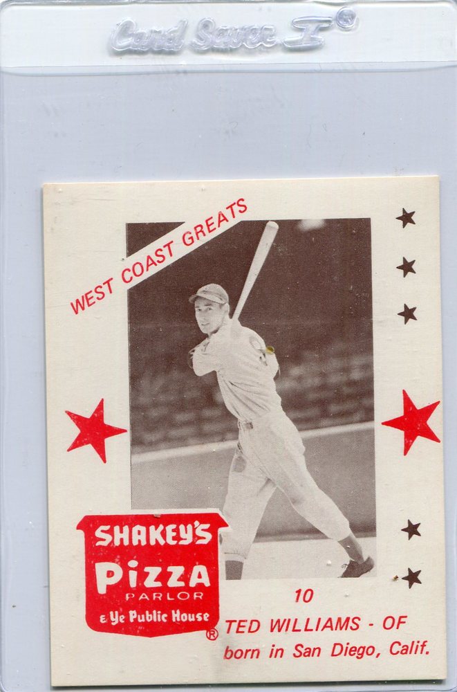 1975 Shakey's Pizza #10 Ted Williams