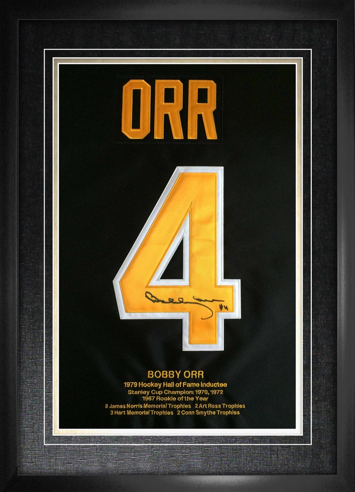 Bobby Orr Signed Numbers Framed Bruins