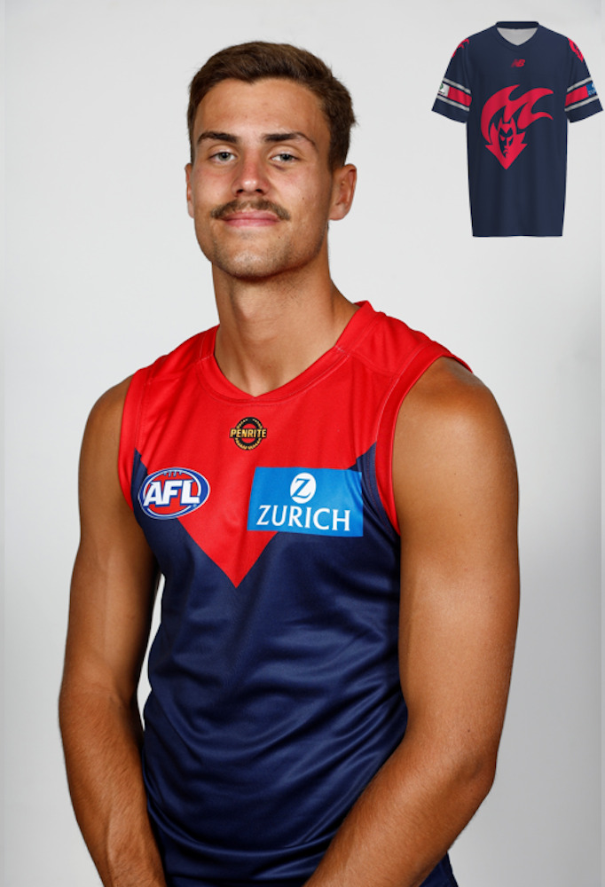 Melbourne Demons Gather Round Gridiron Top - Luker Kentfield #44