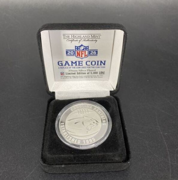 Panthers Silver Plated Flip Coin 