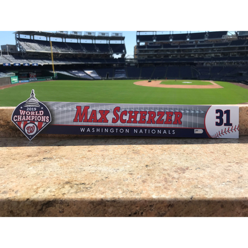 Max Scherzer Game-Used 2020 Locker Tag