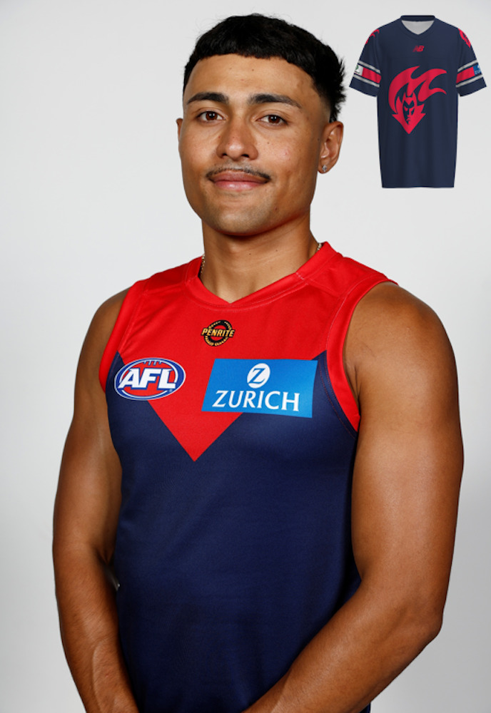 Melbourne Demons Gather Round Gridiron Top - Andy Moniz-Wakefield #45