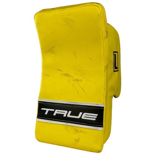 Photo of Game-Used 2026 Stadium Series TRUE Goalie Blocker - Jeremy Swayman