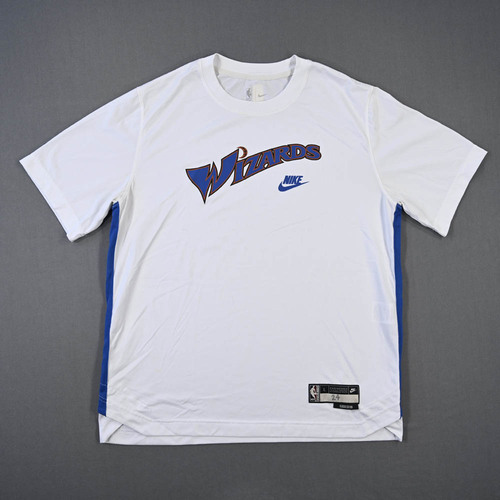 Image of Kispert, Corey - Washington Wizards - Game-Issued City Edition Short-Sleeved Shooting Shirt - 2022-23 NBA Season