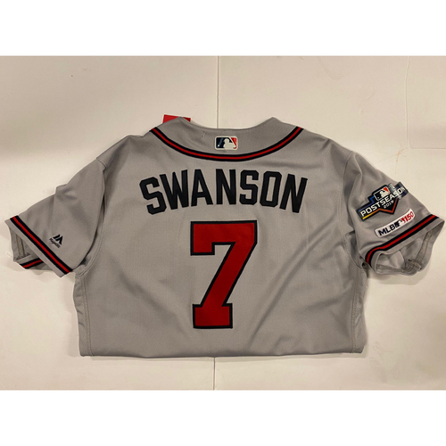 Dansby Swanson 2019 Team Issued Road Grey Jersey