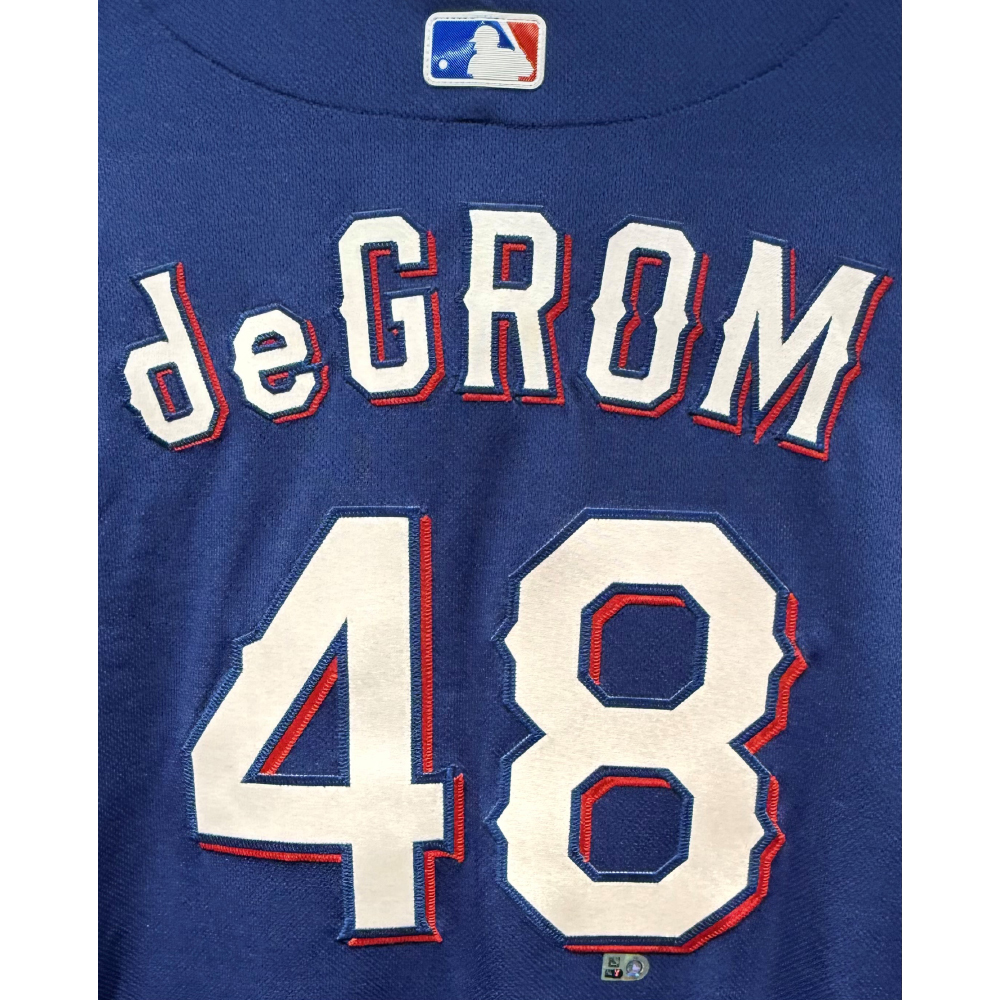 Jacob deGrom #48 Texas Rangers Team-Issued 2023 Blue Alternate