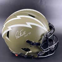 HOF - Chargers Dan Fouts Signed Authentic STS Speed Helmet with "HO...