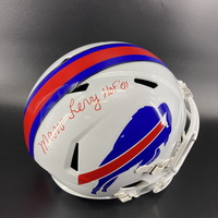 HOF - Bills Marv Levy Signed Replica Speed Helmet