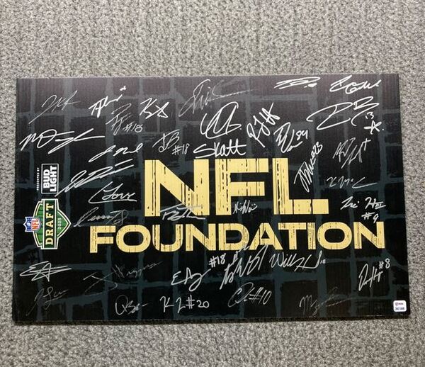 NFL - NFL Foundation 2026 Draft Sign Signed By Over 30 Players Inc.  Jax...