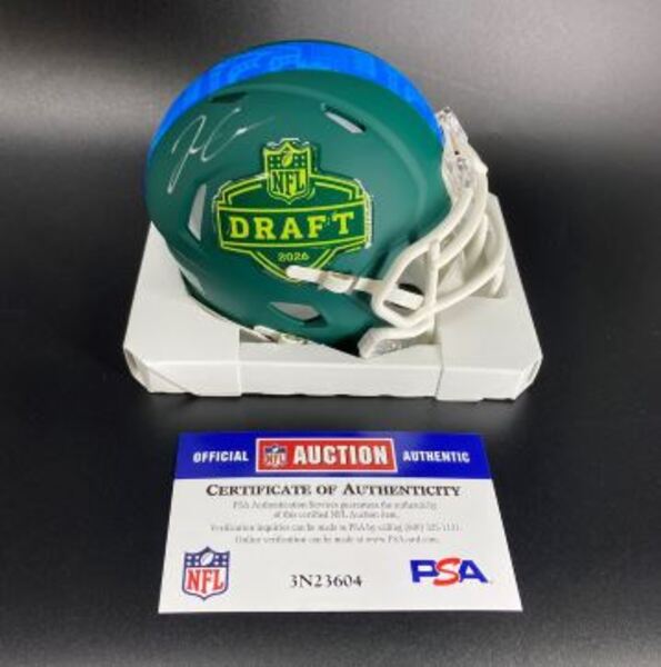 NFL - Broncos Jonah Coleman Signed '26 Draft Speed Mini Helmet