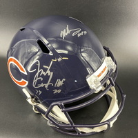 HOF - Chicago Multi Signed Replica Speed Helmet Signed by Mike Singletar...