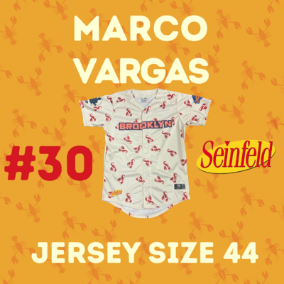 #30 Marco Vargas Game Used Seinfeld Jersey (Size 44)