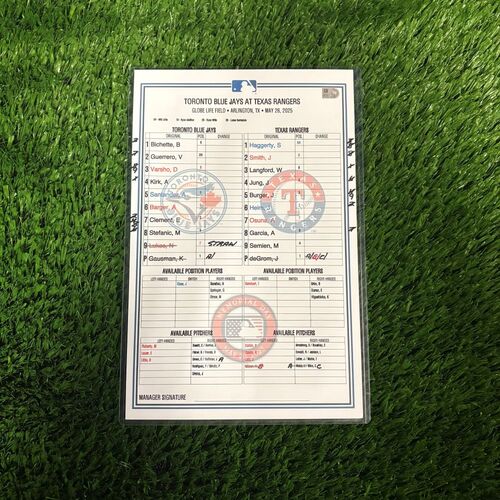 2015 MLB GAME USED LINE-UP CARDラインナップカード Autographed MLB Lineup Cards, Autographed Lineup Cards, MLB