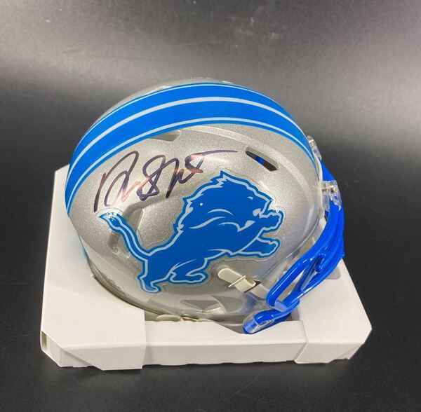 Lions - David Montgomery Signed Mini Helmet