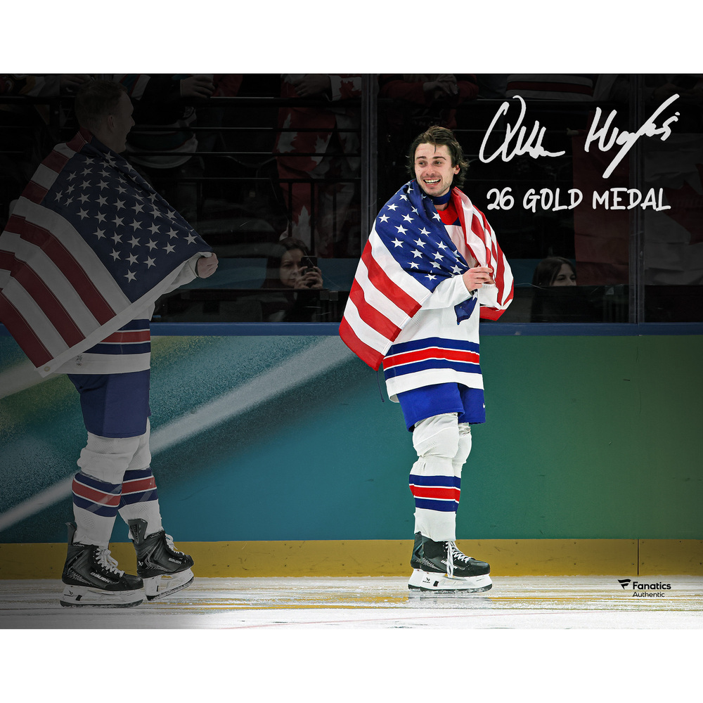 Quinn Hughes Team USA Autographed 11