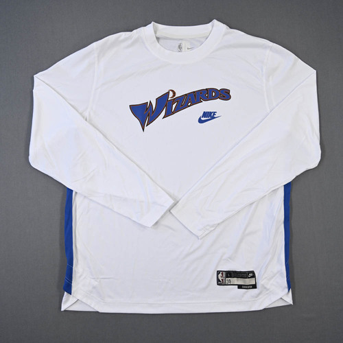 Image of Kispert, Corey - Washington Wizards - Game-Issued City Edition Long-Sleeved Shooting Shirt - 2022-23 NBA Season