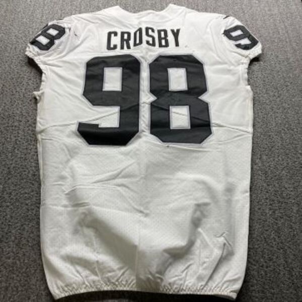 STS - Raiders Maxx Crosby Game Worn Jersey (12/24/22) Size 46 With Capta...