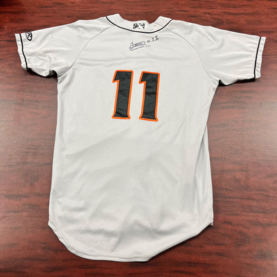 JUAN NUNEZ Delmarva Shorebirds Grey Game Worn Autographed Jersey #11 Size 44
