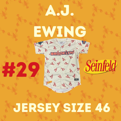 #29 A.J. Ewing Game Used Seinfeld Jersey (Size 46)