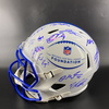 NFL - Multi Sign NFL Foundation Replica Helmet Signed By Over 20 Pro Bowlers Including Nico Collins, George Kittle, Jahmyr Gibbs, Jonathan Taylor, Kyle Juszczyk, Quinnen Williams, Cam Heyward, Brandon Aubrey, and Dexter Lawrence