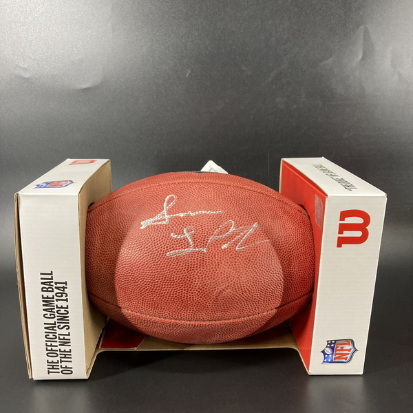 NFL - Lions Sam LaPorta signed Authentic Football