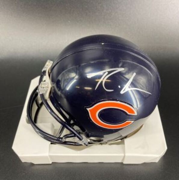 NFL - Bears Roschon Johnson signed mini helmet