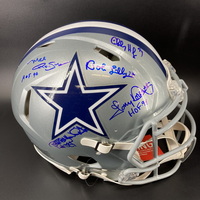 HOF - Cowboys Multi Signed Authentic Speed Helmet Signed by Mel Renfro, ...