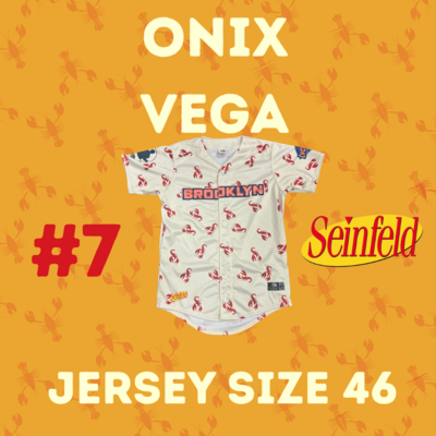 #7 Onix Vega Game Used Seinfeld Jersey (Size 46)