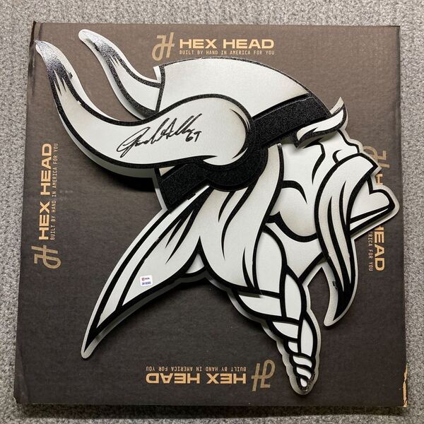 HOF - Vikings Jared Allen Signed 3D Metal Wall Art (22x22)