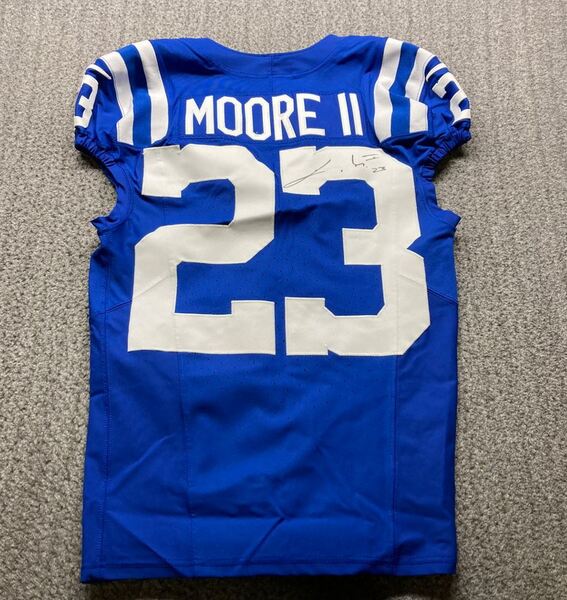 STS - Colts Kenny Moore II Signed Game Issued Jersey 2024 Season Size 38...