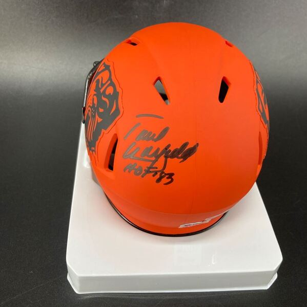 HOF - Browns Paul Warfield Signed Rave Mini Helmet